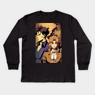 Anime Detective Duo Investigators Kids Long Sleeve T-Shirt